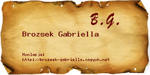 Brozsek Gabriella névjegykártya