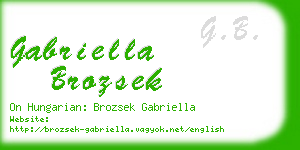gabriella brozsek business card